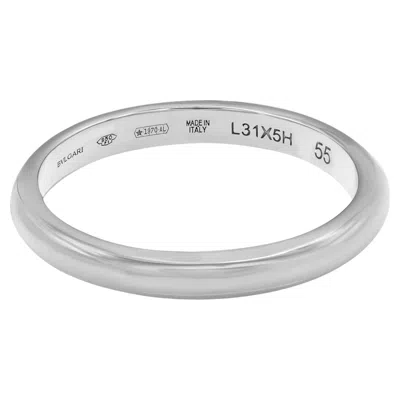 Pre-owned Bulgari Bvlgari Fedi Wedding Band Unisex Ring Platinum In Multi