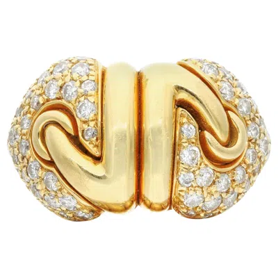 Pre-owned Bulgari Bvlgari Gold And Diamond Ring In Multi