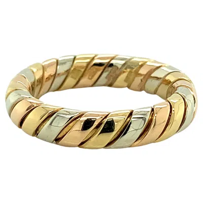 Pre-owned Bulgari Bvlgari Gold Tubogas Ring In Multi