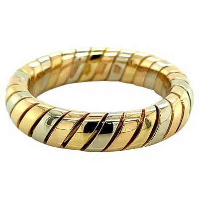 Pre-owned Bulgari Bvlgari Gold Tubogas Ring In Multi