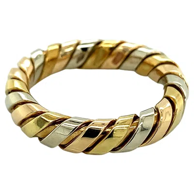 Pre-owned Bulgari Bvlgari Gold Tubogas Ring In Multi