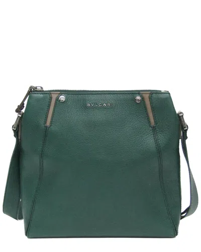 Pre-owned Bulgari Bvlgari Green Leather Shoulder Bag (authentic Pre-loved)