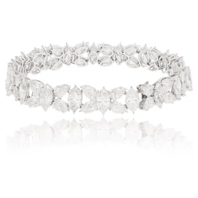 Pre-owned Bulgari Bvlgari Marquis And Pear-shaped Diamond Bracelet In Multi