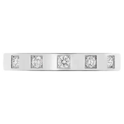 Pre-owned Bulgari Bvlgari Marry Me Platinum 5 Diamond Wedding Band In Multi