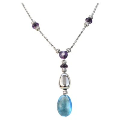 Pre-owned Bulgari Bvlgari Mediterranean Eden White Gold Diamond & Multi-gem Necklace
