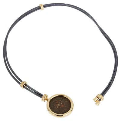 Pre-owned Bulgari Bvlgari Monete 18k Yellow Gold Ancient Coin Pendant Necklace