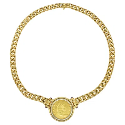 Pre-owned Bulgari Bvlgari �monete� American 1806 Half Eagle Liberty Gold Coin Necklace In Multiple