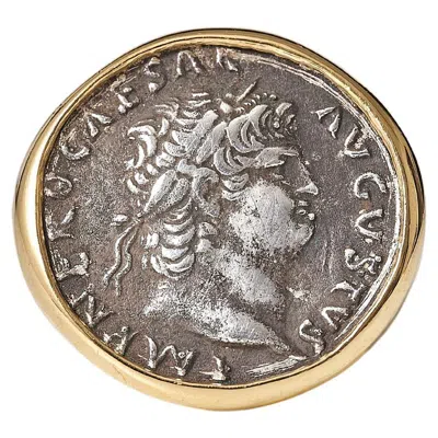 Pre-owned Bulgari Bvlgari Monete Gold Ring With Ancient Coin Of Nero (37–68 Ad), Circa 1980. In Multi