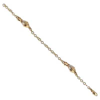 Pre-owned Bulgari Bvlgari Naturalia Vintage Fish Station Bracelet 18k Yellow & White Gold