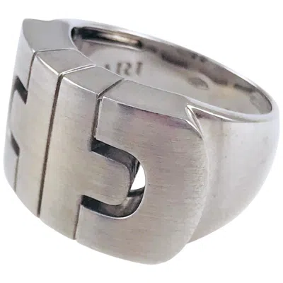 Pre-owned Bulgari Bvlgari Parentesi, Contemporary Design In 18k White Gold, Size 6