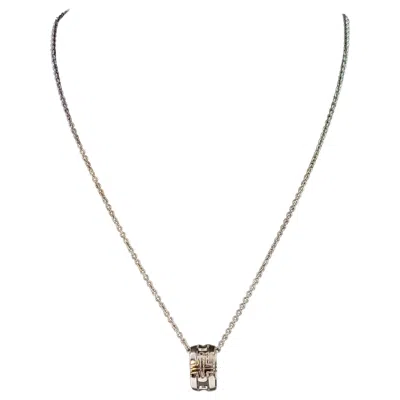 Pre-owned Bulgari Bvlgari Parentesi Necklace 18k White Gold 750