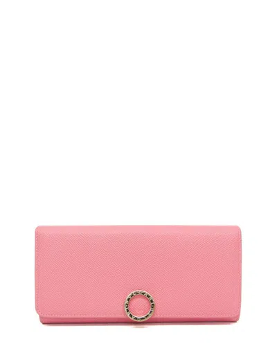 Bulgari Bvlgari Pink Leather Bi-fold Wallet (authentic Pre-loved)