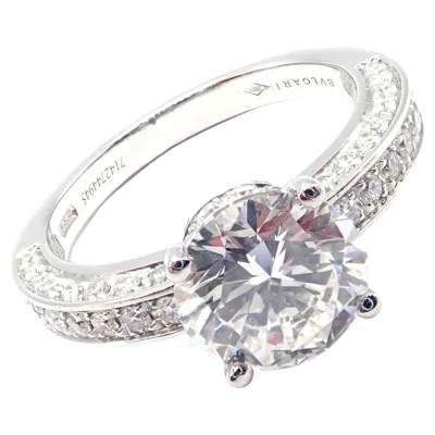 Pre-owned Bulgari Bvlgari Platinum Diamond Solitaire Engagement Ring In Multi