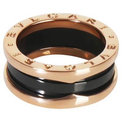 Pre-owned Bulgari Bvlgari Rose Gold B.zero1 Ring In Red