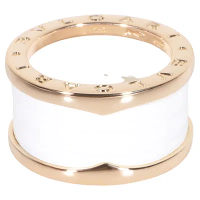 Pre-owned Bulgari Bvlgari Rose Gold B.zero1 Ring In Red