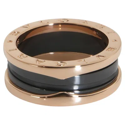 Pre-owned Bulgari Bvlgari Rose Gold B.zero1 Ring In Red