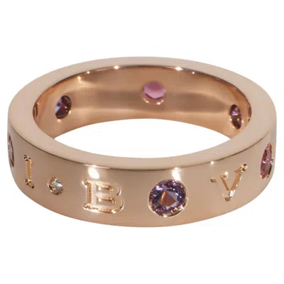 Pre-owned Bulgari Bvlgari Rose Gold Tourmaline And Amethyst Roman Sorbet Ring In Red