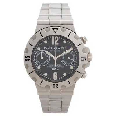Pre-owned Bulgari / Bvlgari Scuba Chronograph Scb38s, 38mm Case, Stainless Steel. Full Set In Multi