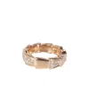 Bulgari Bvlgari Serpenti 18k Rose Gold 0.68 Ct. Tw. Diamond Ring (authentic Pre-loved) In Gold