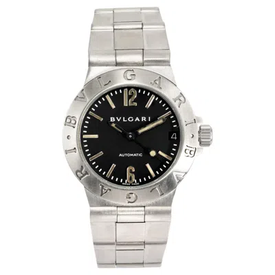 Pre-owned Bulgari Bvlgari Stainless Steel Diagono Automatic Wristwatch Circa 1995 In Multi