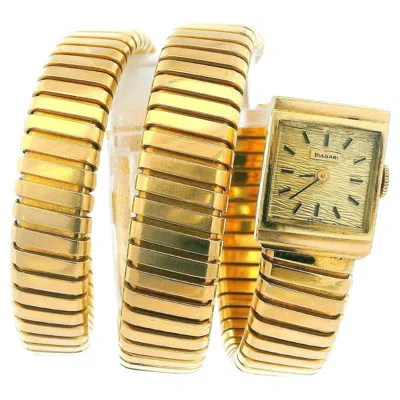 Pre-owned Bulgari Bvlgari Tubogas 18k Yellow Gold Vintage Ladies Watch