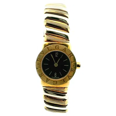 Pre-owned Bulgari Bvlgari Tubogas Bb19 2t 18k Yellow & White Gold Ladies Watch
