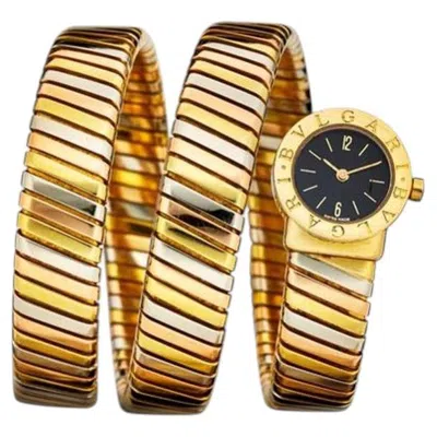 Pre-owned Bulgari Bvlgari Tubogas Bb191t Serpenti 18k Yellow, White & Rose Gold Ladies Watch
