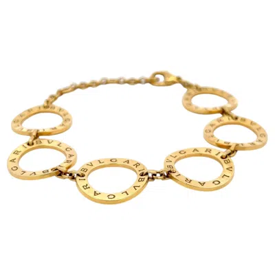 Pre-owned Bulgari Bvlgari Vintage 18k Yellow Gold Circle Link Bracelet 28.9 Grams