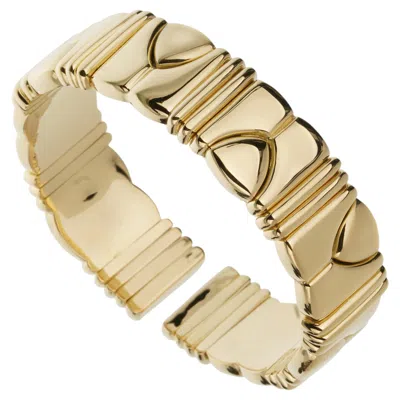 Pre-owned Bulgari Bvlgari Vintage 18k Yellow Gold Cuff Bracelet