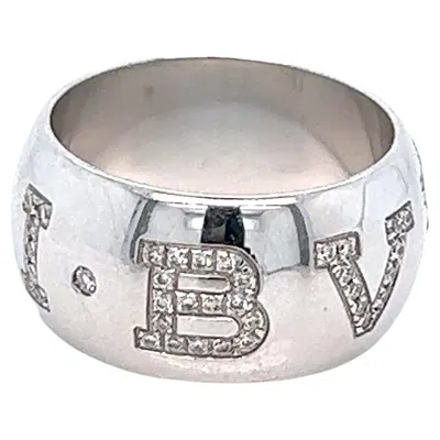 Pre-owned Bulgari Bvlgari White Gold Diamond Band Ring
