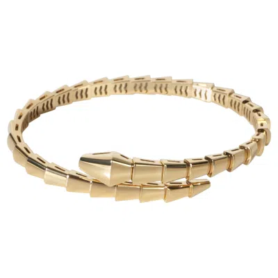 Pre-owned Bulgari Bvlgari Yellow Gold Serpenti Viper Bracelet
