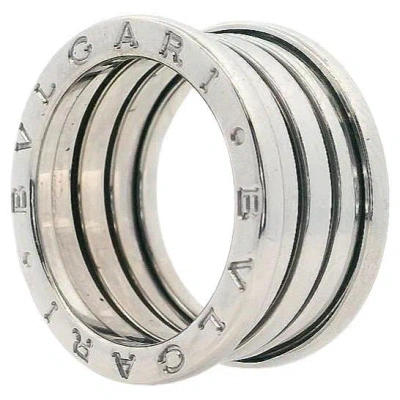 Pre-owned Bulgari Bvlgari Zero-1 18kt White Gold 4 Band Ring Size 53