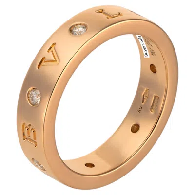 Pre-owned Bulgari B.zero1 0.20 Ct Diamond Rose Gold Band Ring In Red