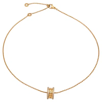 Pre-owned Bulgari B.zero1 18k Rg And Diamond Pendant Necklace In Multiple