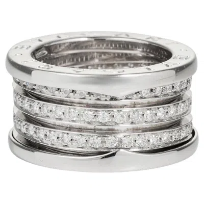 Pre-owned Bulgari B.zero1 18k White Gold Diamond Band Ring, 1.30ct, Italy