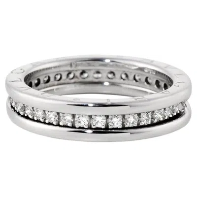 Pre-owned Bulgari B.zero1 18k White Gold Diamond Band Ring, Circa 2015, 0.45ct