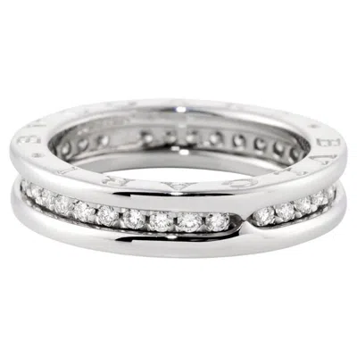 Pre-owned Bulgari B.zero1 18k White Gold Diamond Band Ring, Circa 2015, 0.45ct