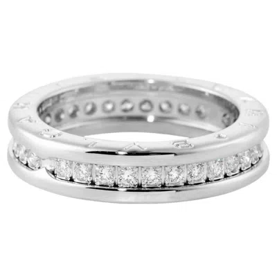 Pre-owned Bulgari B.zero1 18k White Gold Diamond Band Ring, Circa 2015, 0.45ct