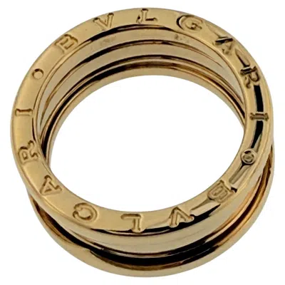 Pre-owned Bulgari B.zero1 Ring 18 Karat Rose Gold 2 Rows In Red