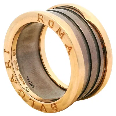 Pre-owned Bulgari B.zero1 “roma” Ring In 18k Rose Gold Size 7 In Red