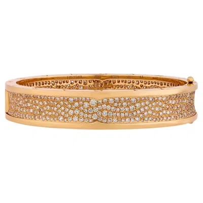Pre-owned Bulgari B.zero1 Rose Gold And Diamond Bracelet In Red