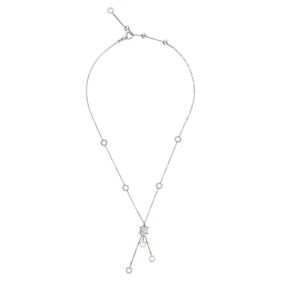 Pre-owned Bulgari B.zero1 White Gold Pendant Necklace With Original Box