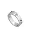 Bulgari Cartier Love 18k 0.22 Ct. Tw. Diamond Ring (authentic ) In Metallic