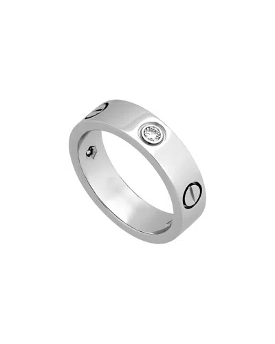 Bulgari Cartier Love 18k 0.22 Ct. Tw. Diamond Ring (authentic ) In Metallic