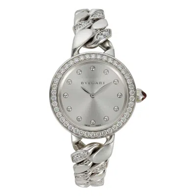Pre-owned Bulgari "catene" 18k White Gold And Diamond Bracelet Bvlgari Wristwatch