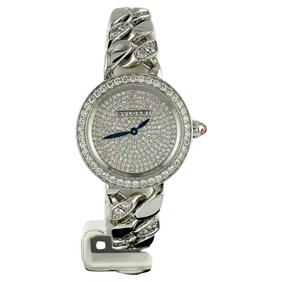 Pre-owned Bulgari Catene Watch 31mm White Gold With Diamonds