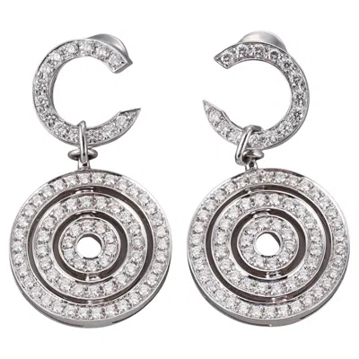 Pre-owned Bulgari Cerchi Astrale 18k Gold Diamond Drop Earrings In Multi