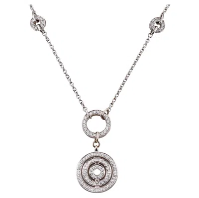 Pre-owned Bulgari Cerchi Astrale 18k Gold Diamond Pendant Necklace In Multi