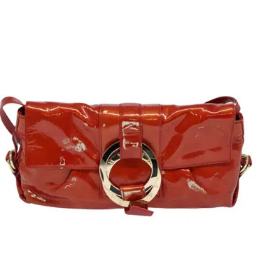Pre-owned Bulgari Chandra Red Patent Leather Shoulder Bag ()