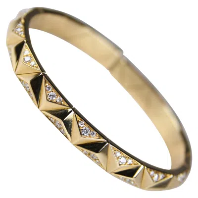 Pre-owned Bulgari Contemporary Diamond Bracelet 18k Yellow Gold